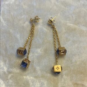 Louis Vuitton gold gamble earrings